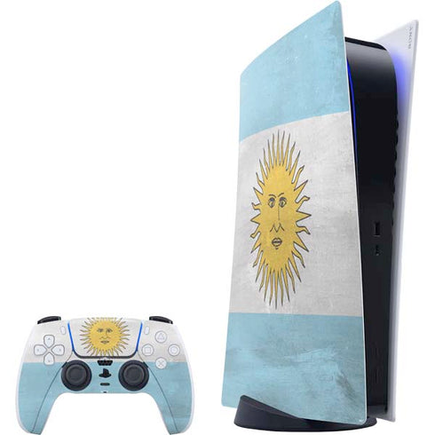 Argentina Flag Distressed PS5 Digital Edition Bundle Skin